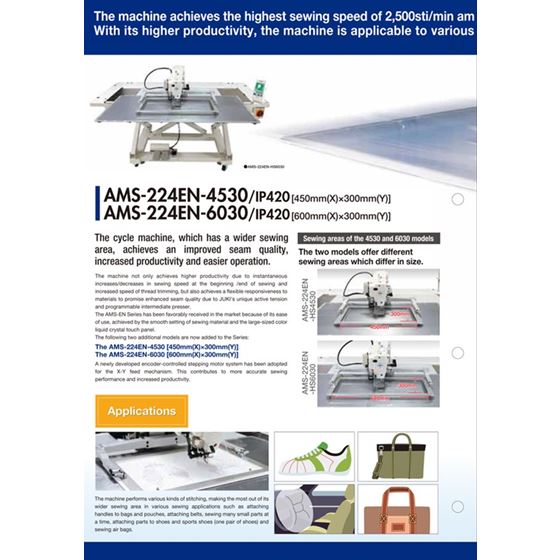 JUKI AMS-224EN-4530 Programmable Pattern Sewing Machine