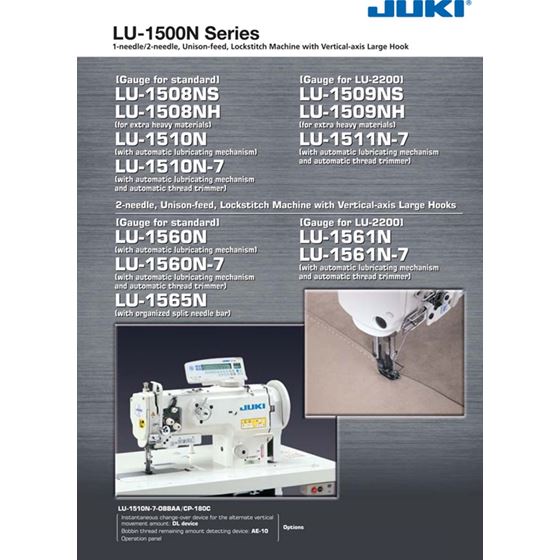 Juki LU-1560N Industrial 2-Needle Walking Foot Sewing Machine